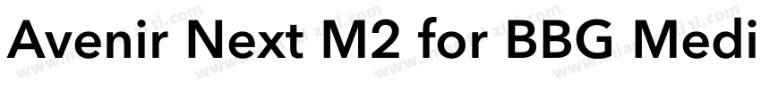 Avenir Next M2 for BBG Medium字体转换